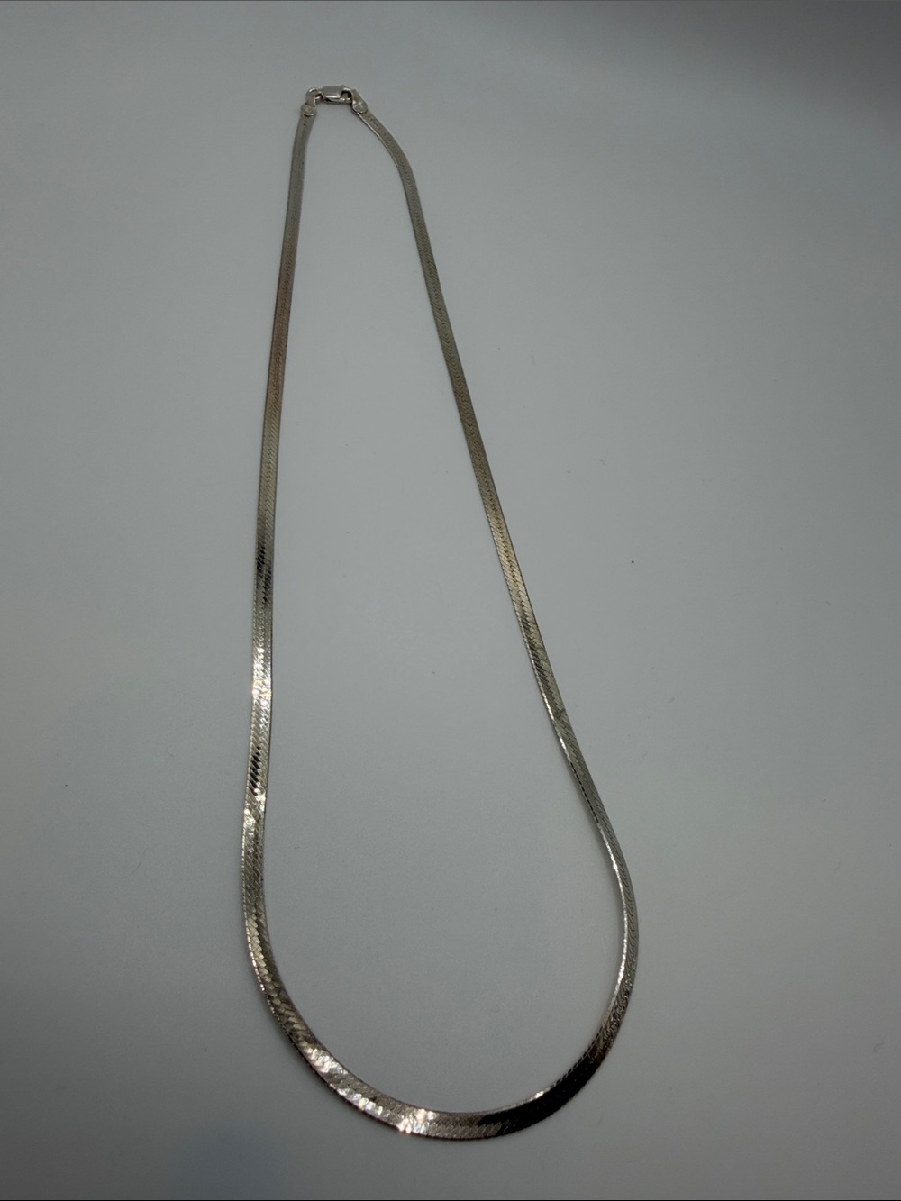 Milor Italy Sterling Silver 925 Herringbone Necklace